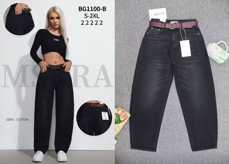 Spodnie damskie jeansy Roz S-2XL, 1 Kolor Paczka 10 szt